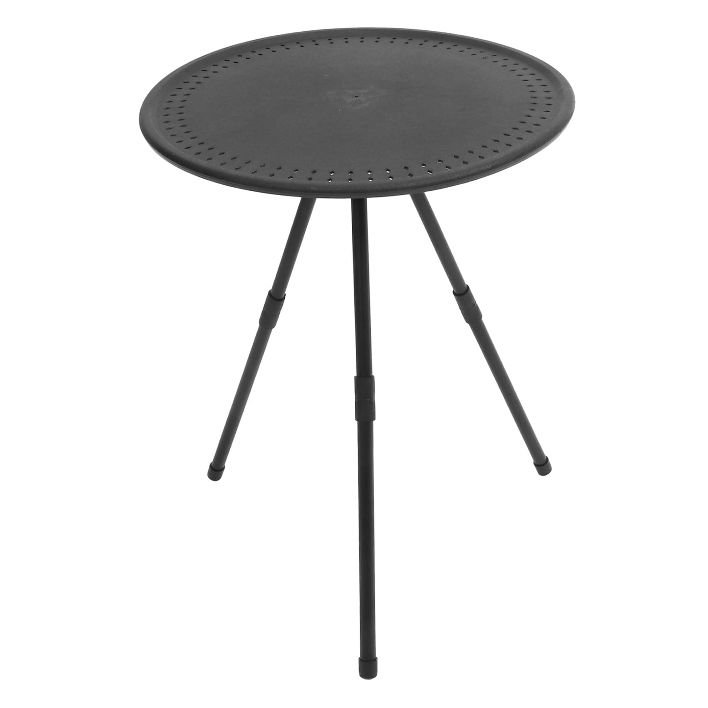 Beaupretty Compact Table Round Patio Table ABS Portability For Picnics With Adjustable Height 1Pcs