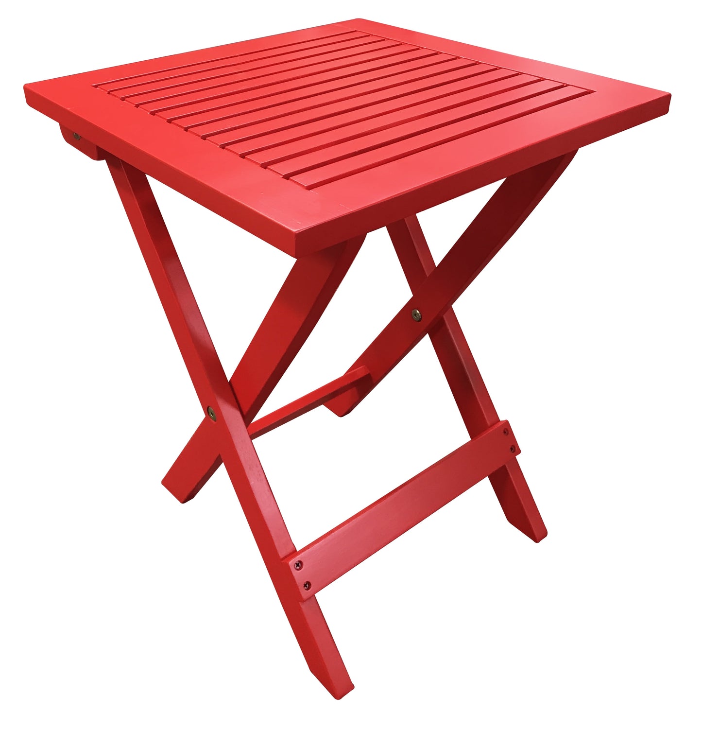Leigh Country TX 39013 Folding Patio Side Table - Red