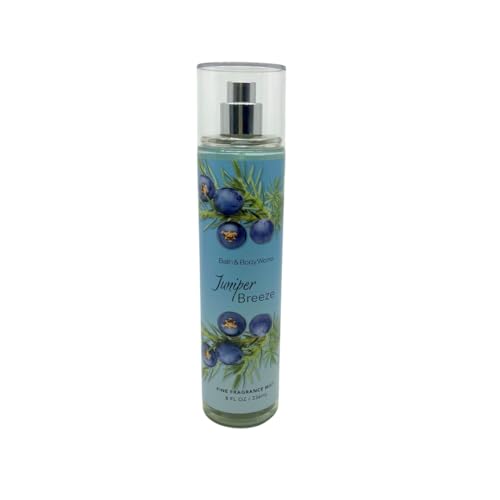 Bath & Body Works JUNIPER BREEZE Fine Fragrance Mist Gift Set with a Red Bow for Holiday & Gifts - Pack of 3