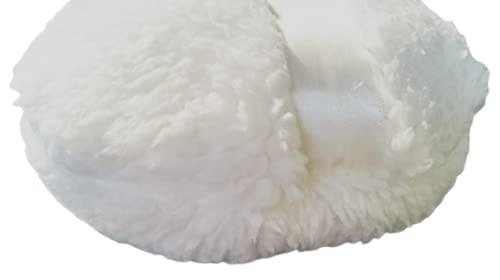 Jumbo Polar Bear Fluffy Fleece Powder Puff for Dusting Powder Large 6 Inch Diameter