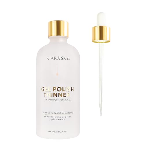 Kiara Sky Gel Polish Thinner | Gel Polish Revival | Thinner for Gel Polish Soak Off + UV LED Nail Lamp Gel | 3.4fl oz