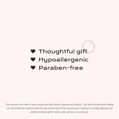 Color Nymph 3 Colors Contour Blush Highlighter Makeup Palette | 3-IN-1 Multi-Colored Shimmer & Matte Long-Lasting Travel-Friendly Make up Kit, Includes Brush & Mirror | Stacked Makeup Design (Purple)