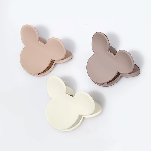 8 Pcs Hair Claw Clips Small Mouse Ear Hair Clips Matte 2.5'' Non-Slip Jaw Clips for Thin and Medium Hair Hair Accessories for Women Girls