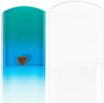 BONA FIDE BEAUTY Czech Glass Foot File with Sleeve, Foot Scraper, and Foot Rasp - Premium Heel File