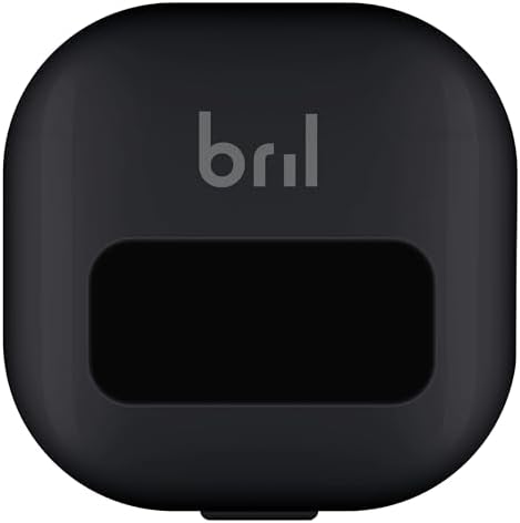 Bril UV-C Toothbrush Sanitizer and Holder, Portable Cleaner, Travel Cover, Magnetic Holder, and Rechargeable Case for Any Size Toothbrush, Black