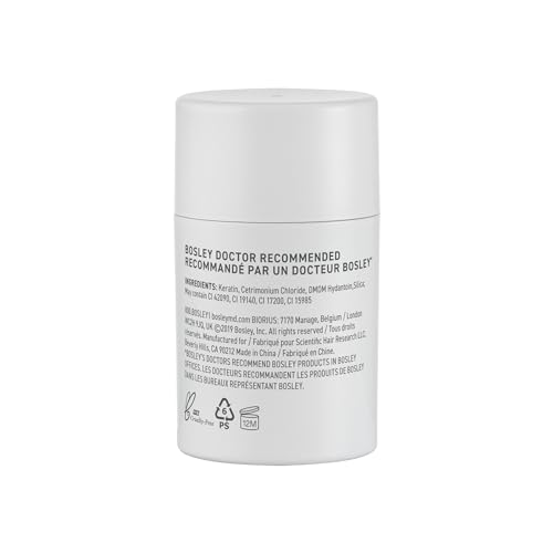 BosleyMD BosVolumize Hair Thickening Fibers, Hair Building Formula with Natural Keratin for Thinning Hair or Bald Spots, Hair Loss Concealer Men and Women, 4 Colors