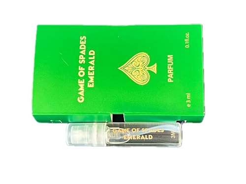 Jo Milano game of spades EMERALD vial parfum spray for unisex. 0.10 Ounce/3ml