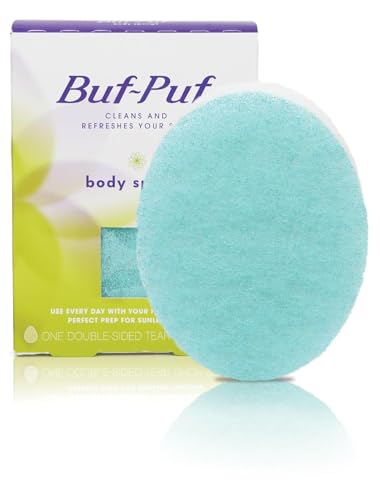Buf-Puf Body Sponge, Bath Sponge, Dermatologist Developed, Cleanses Skin of Dirt, and Excess Oil, Reusable, Exfoliating, 6 Count
