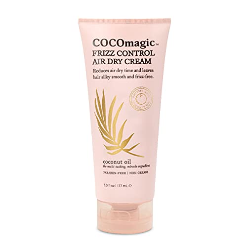 Cocomagic Frizz Control Air Dry Cream | Anti-Frizz Styling Cream | Helps to Calm and Smooth Frizzy Hair | Paraben Free, Cruelty Free, Made in USA (6 oz)