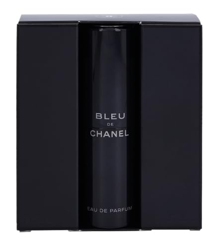 CHANEL Bleu De Eau De Parfum Travel Spray for Men 3 X 0.7 Oz, 2.1 Fl Oz, 3 pc set (purse spray)