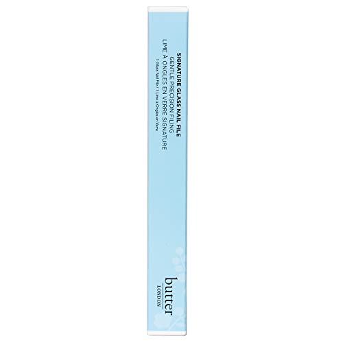 butter LONDON Signature Glass Nail File, Laser-Etched Grind Surface, Reusable, Prevents Breakage and Splitting, 1 ct.