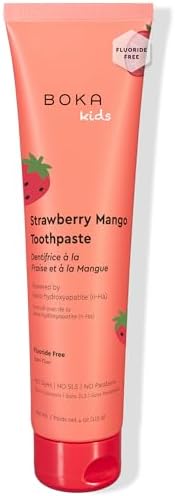 Boka Fluoride Free Toothpaste Nano Hydroxyapatite Toothpaste - Strawberry Mango Flavor, 4 oz 1Pk US Manufactured