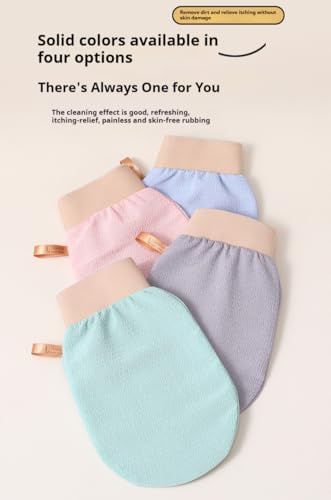 CheekyGlo Exfoliating Glove, Deep Revive Glow Exfoliating Glove, Dual-Sided Body Scrub Mitt for Smooth Skin, Spa Quality Exfoliation, for All Skin Types (Black)