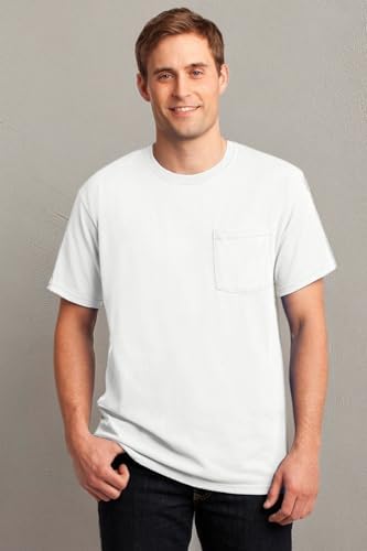 Jerzees Men's Dri-Power Short Sleeve T-Shirt Pocket