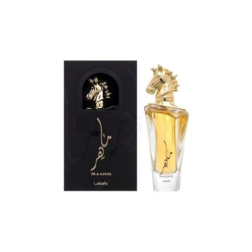 Lattafa for Unisex 3 Piece Eau de Parfum Gift Set (Bade'e Al Oud Oud for Glory + Maahir + Maahir Black Edition for Men) 3.4 Ounce/100 ml each