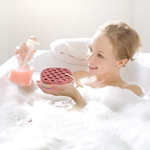 Boao 5 Pieces Soft Bath Sponge Shower Natural Gentle Soothing Body Fiber Exfoliating Shower Sponge Wash Bouquet for Women Men, Random Color(Attractive Color)