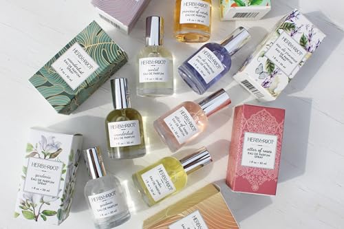 Herb & Root Rose & Sandalwood Eau de Parfum: Long-Lasting Clean Vegan Perfume for Women with Natural Oils, Cruelty-Free Womens Fragrance, Body Spray, Perfumes para Mujer
