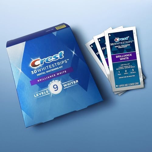 Crest 3D Whitestrips Brilliance White, 32 Strips = 16 Treatments (Each with 1 Upper/1 Lower).