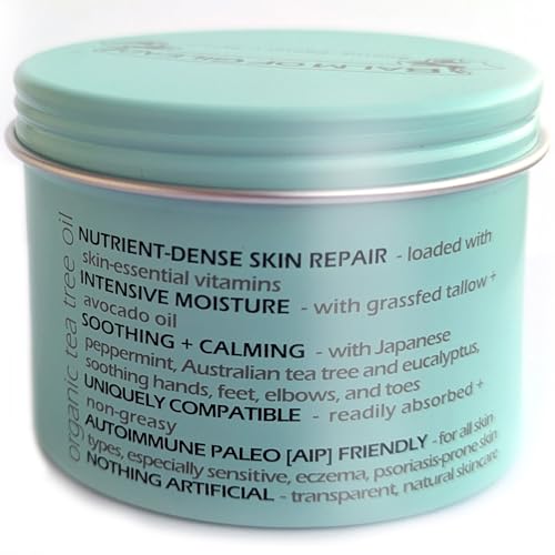 BALM OF GILEAD Foot Cream with Tea Tree and Eucalyptus β Intensive Moisturizing Cream for Dry, Cracked Heels and Feet β Refreshing Body and Skin Care Balm