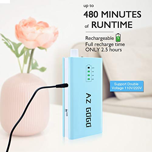 30000RPM Portable Nail Drill Machine, AZ GOGO Professional Rechargeable Electric Efile Nail Drill for Acrylic Gel Nails, Manicure/Pedicure, Polishing, Cuticle - Salon or Home Use(Blue)