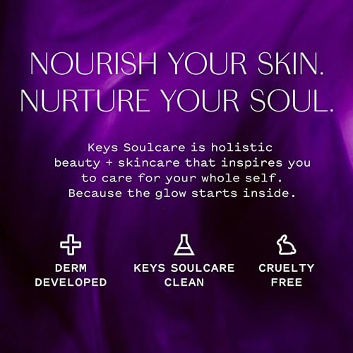 Keys Soulcare Energizing Dry Body Brush, Gently Exfoliates & Opens Pores for Soft, Smooth, Brighter & Glowing Skin, Vegan, Cruelty-Free