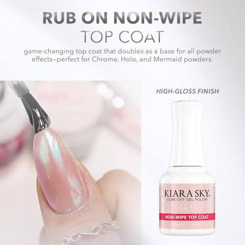 KIARA SKY Rub On LED UV Soak Off Non Wipe Gel Top Coat for Nails