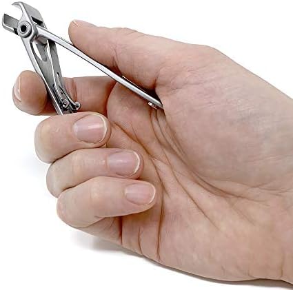 KOHM Nail Clippers for Thick Nails - Heavy Duty, Wide Mouth Professional Fingernail and Toenail Clippers for Men, Women & Seniors, Silver