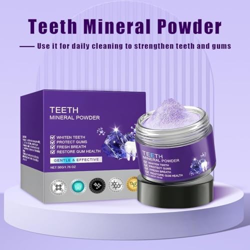 2 Pcs Teeth Restoration Mineral Powder Mineral whitening for Freshen Breath Whitening Natural Teethrestoration Powder Effective in Strengthening and Gums