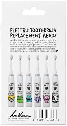 Kids Electric Toothbrush Replacement Heads – 6 Pack - Soft Bristles Brush Heads for Gentle Care, 18 Months Supply