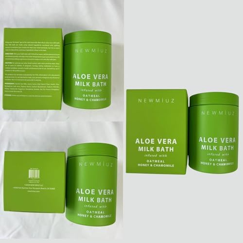 Creamy Oats Milk Bath Soak Hydrate Moisturize Soften Skin Aloe Vera Honey Chamomile Luxury Spa Bath Salt Christmas Birthday Relaxation Gift for Women