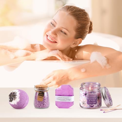 Birthday Gifts Unique for Women Get Well Soon Gifts, Self Care Baskets Bath Set Care Package Thinking of You Gifts Relaxation Gifts for Women Mom Her Friend Wife Grandma w/ Blanket