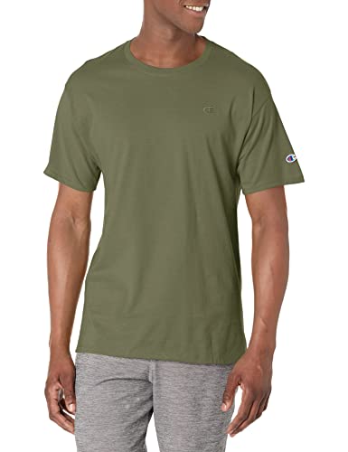Champion mens Classic Jersey Tee T Shirt, Cargo Olive, Small US