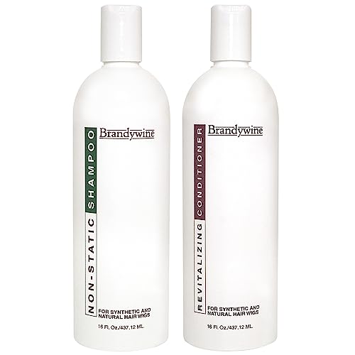 Brandywine Non Static Shampoo & Revitalizing Conditioner 16 Ounce, Value Pack Bundle 2 items