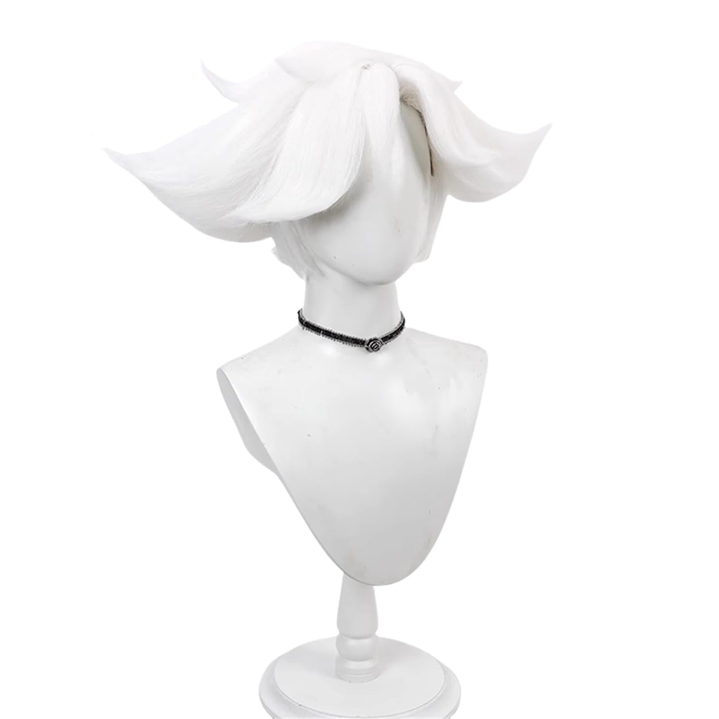 CIYASHEH Charlie Momningstar Vaggie Cherri Bomb Angel Dust Lute Lucifer Morning Cosplay Wig Middle Part Heat Resistant Hair Colored Wigs for Daily Party (White-A)