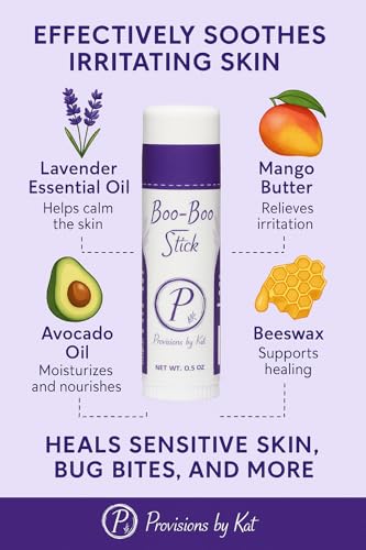 Boo-Boo Stick | Soothing Bug Bite Relief | Safe for Kids | Plant-Based Essential Oil Blend | Itchy Skin Relief | After Bite Treatment | Travel Size Roll-On| Chafe Stick