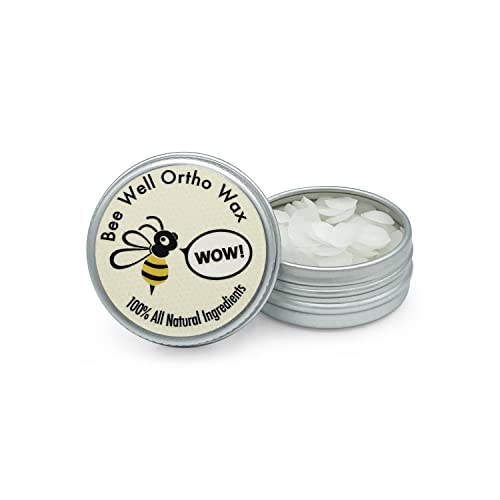 Bee Well Ortho Wax | Pure | All Natural Extra Firm Braces Wax | Protect, Prevent & Relieve Orthodontic Braces Discomfort & Mouth Pain | 2 Recyclable Jars | 150 Total Pieces of Wax for Braces