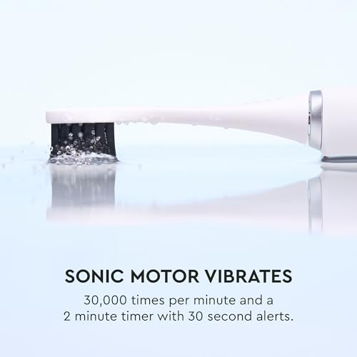 Boka 3.0 Electric Toothbrush for Adults w/ 2 Heads - Rechargeable Sonic Powered Tooth Brush - Charcoal Activated Bristles for Deep Cleaning - Dentist Recommended Oral Care - Charging Base w/Micro USB