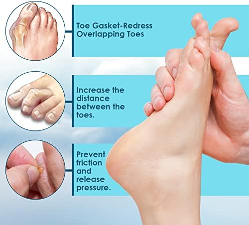 12 Packs Foam Toe Separator,Toe Gasket-Redress Overlapping Toes, Prevent Friction and Release Pressure, Relieve The Pain Caused by Bunions