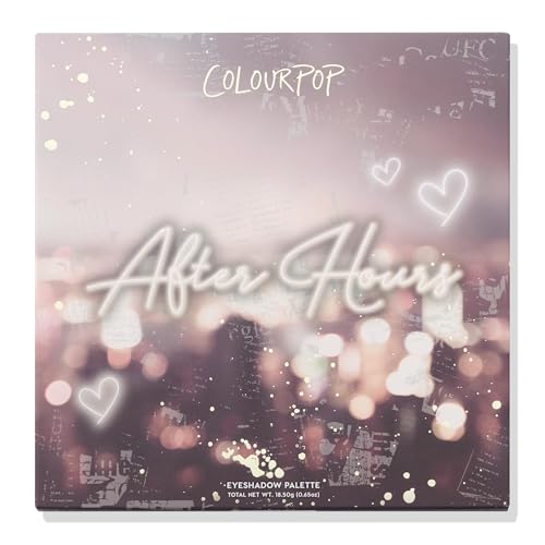ColourPop After Hours Eyeshadow Palette - Smokey Mauve Makeup Palette with Metallic, Matte, Glitter & Matte Sparkle Finishes - Buildable, Blendable & High-Pigment Formula (0.65 oz)