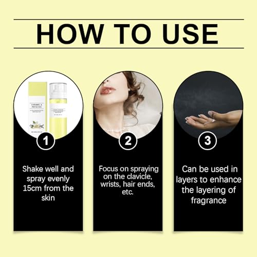 Caramel Vanilla Ultra-Concentrated Perfume Mist, Concentrated Women Fragrance Oil, Sensual Fragrances Strawberrys Cloud, Caramel Vanilla Perfume, Long-Lasting Body Spray (1pcs)