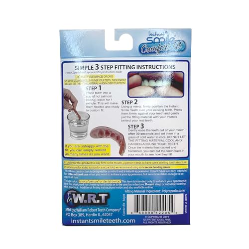 Instant Smile Flex 2pk - Bright White Shade - One Size Fits Most. Fix Your Smile at Home in Minutes! Comfortable Upper Cosmetic Veneer for A Perfect Smile!