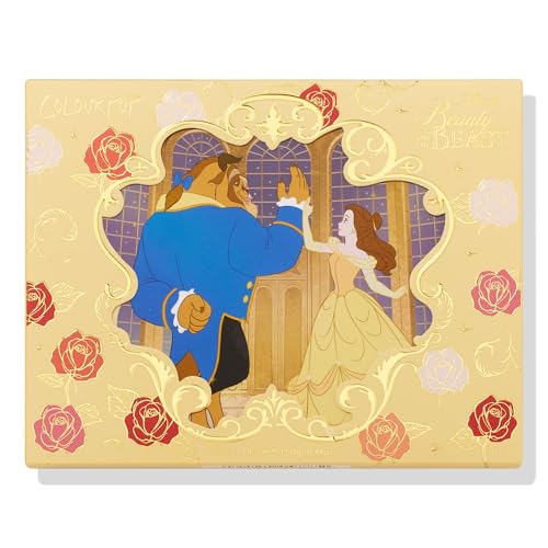 ColourPop x Beauty and the Beast Eyeshadow Palette - Neutral Makeup Palette with Metallic, Matte, Glitter & Matte Sparkle Finishes - Buildable, Blendable & High-Pigment Formula (0.5 oz)