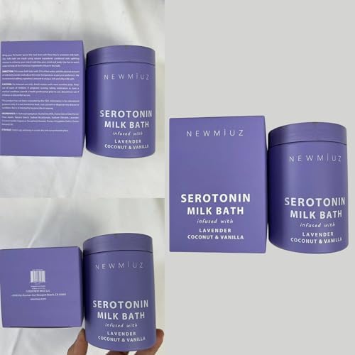 Creamy Coconut Lavender Milk Bath Soak Powder Moisturize Skin Calm Vanilla Luxury Spa Salt Destress Relaxation Gift for Women Perfect Stocking Stuffer