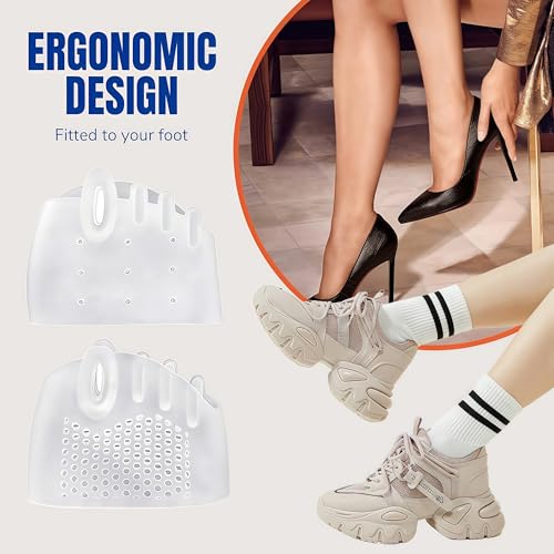 Hyggear Silicone Toe Separators for Women – 2025 New 4 Pairs Hygear Toe Separators for Overlapping Toes Foot Corrector, Soft and Breathable Toe Separators for Men and Women (Mix)