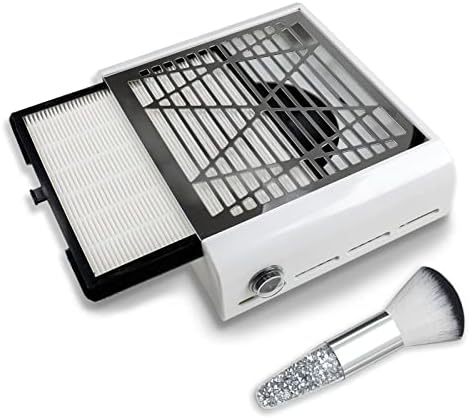 BQAN Nail Dust Collector, 40w Dust Collector Nail Tech Supplies, Dust Extractor with 1 Pc Dust Brush, Vacuum Dust Collector Fan Nail Tech Must Haves