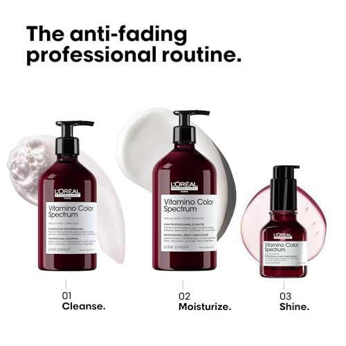 L'Oréal Professionnel Paris Vitamino Color Spectrum Shampoo - Maintains Day 1 Color Vibrancy, Provides Ultra High Glass Shine For All Colored Hair, Gently Cleanses & Nourishes, Color Toning Shampoo