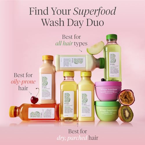 Briogeo Superfoods Acai + Passionfruit Lightweight Hydration Hair Mask – Deep Conditioner for Fine Hair, Boosts Shine & Softness, Weightless Moisture, Vegan & Cruelty-Free