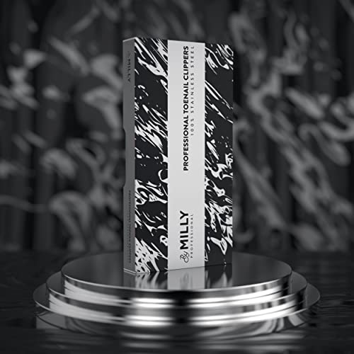 High Carbon Stainless Steel Heavy Duty Toenail Clippers for Thick Toenails | Trim Thick or Hard Toenails | Professional Nail Clippers for Seniors & Podiatrist Toenail Clippers (Silver)