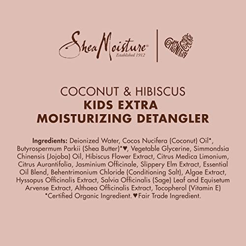 HAIR DETANGLER SPRAY FOR KIDS: Formulated with certified organic coconut oil and shea butter, this detangling spray is the perfect solution for managing your child’s wild, unruly hair.