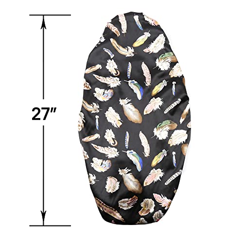 Braids Hair Long Bonnet Silky Satin for Women Dreadlocks Locs Curly Long Hair Sleeping Black Breathable Sleep Cap